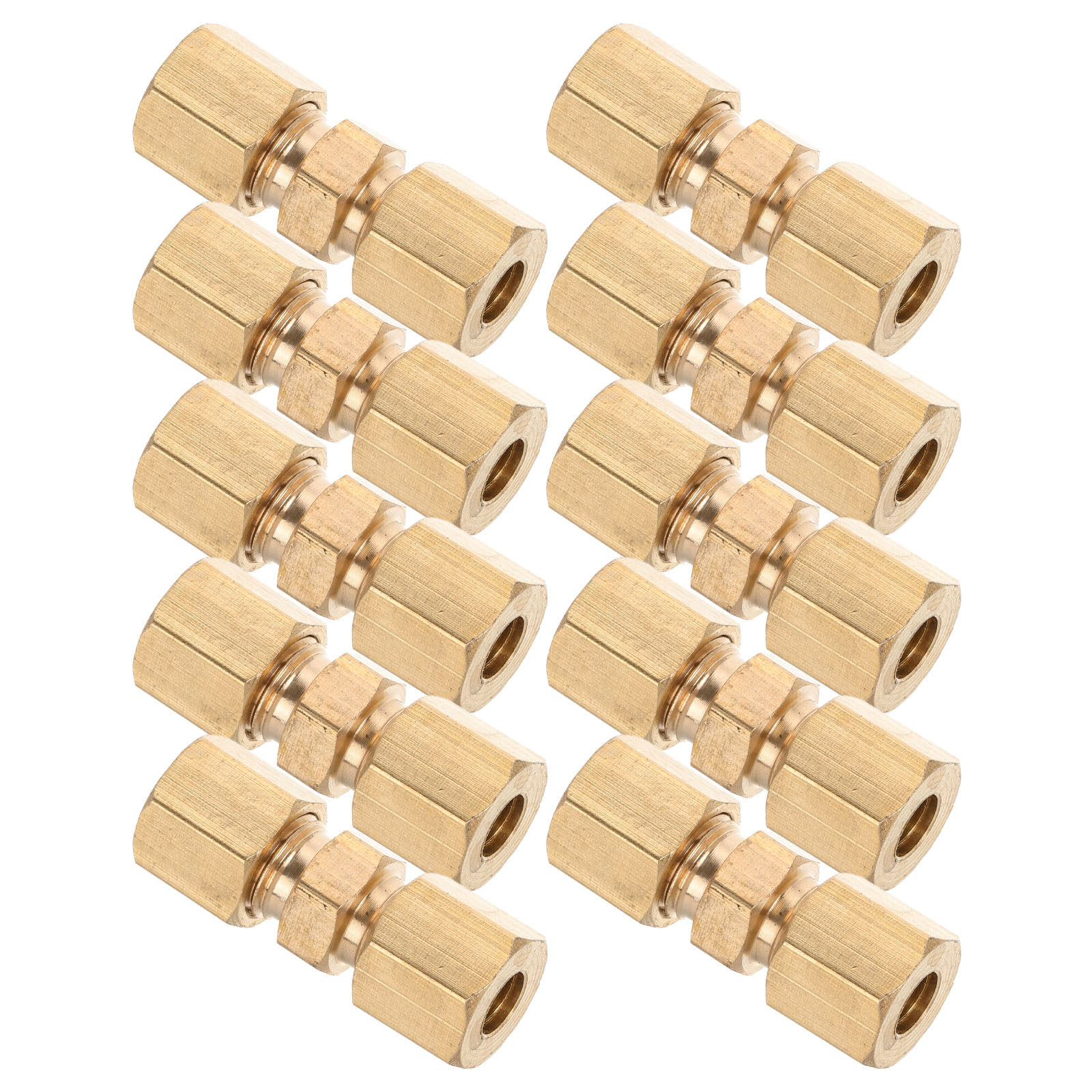 10個入り、真鍮製ブレーキライン接続継手、圧縮式、確実な接続 - Compression Fitting Brass のレビューと価格
