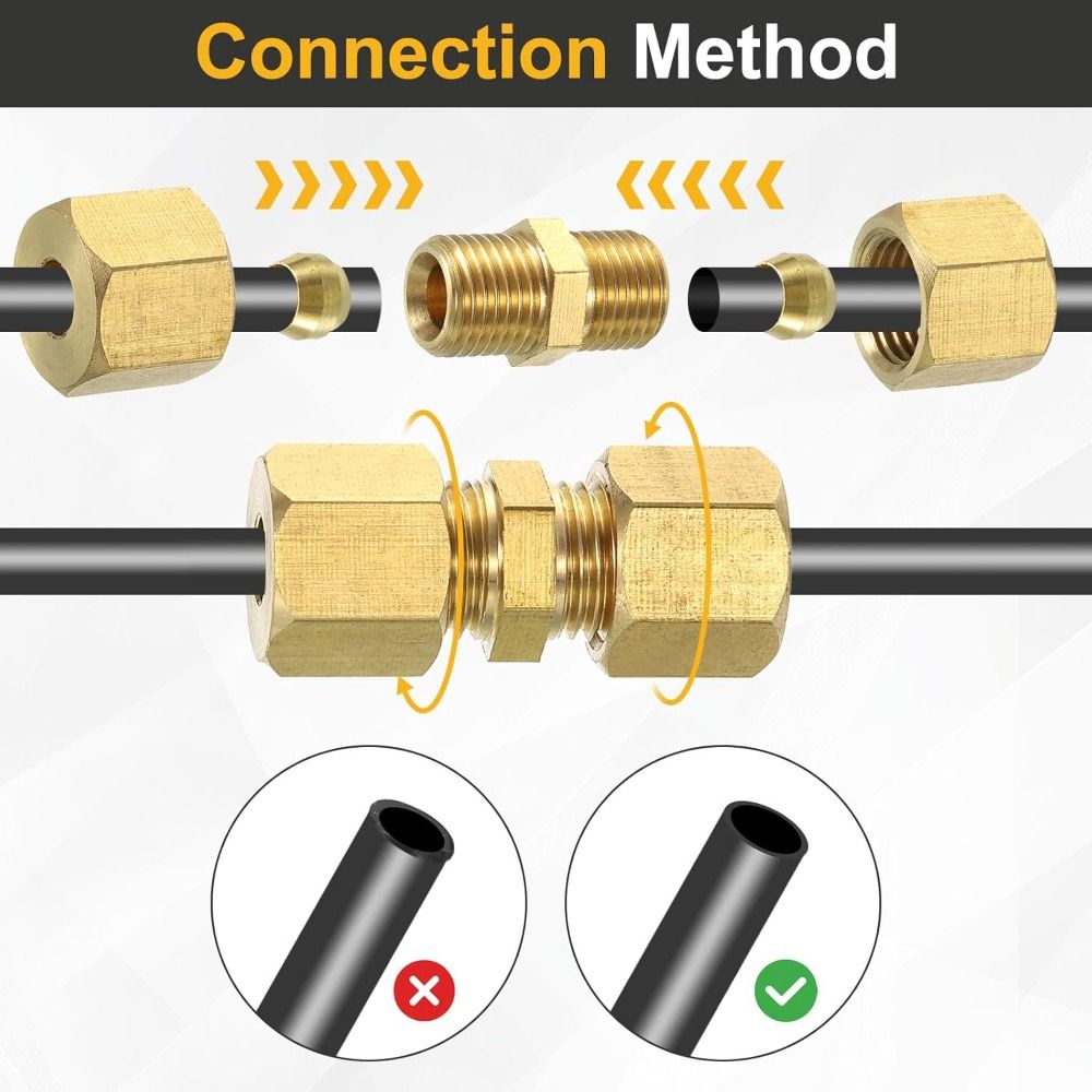 真鍮製圧縮継手 4 5 6 8 10 12 16mm 1/8 - Compression Fitting Brass のレビューと価格