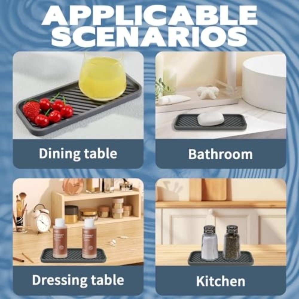 新しいシリコン製シンクプロテクターマット、ストライプ模様、滑 - Silicone Tap Washer のレビューと価格